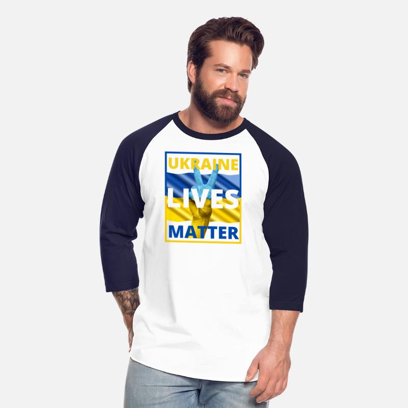 UKRAINE LIVES MATTER Peace Sign Ukraine Flag