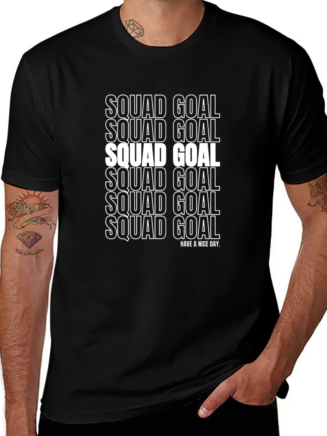 Squad Goal Graphic T-Shirt Casual Tee