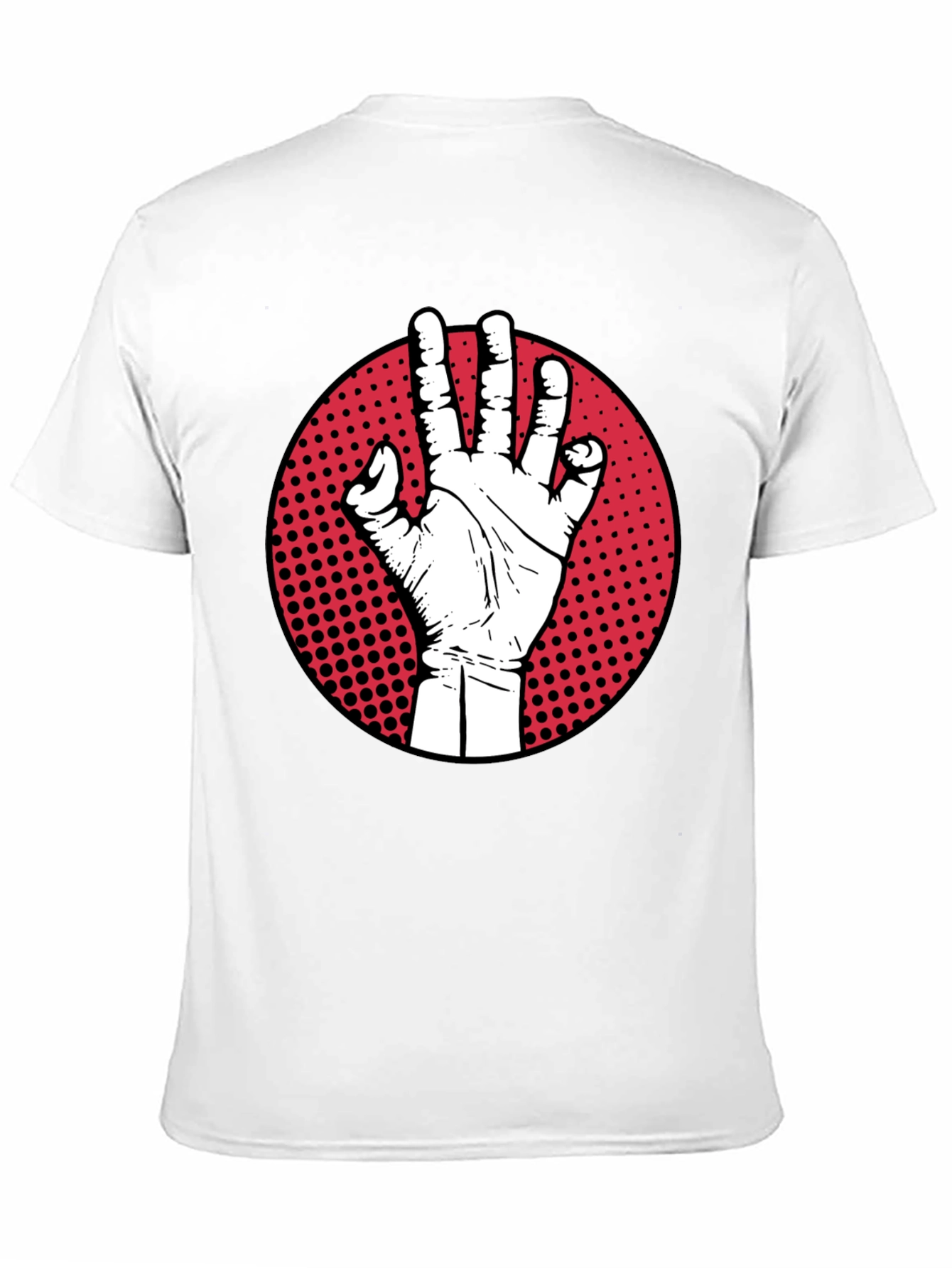 Hand Gesture Graphic Tee - Modern Casual Shirt