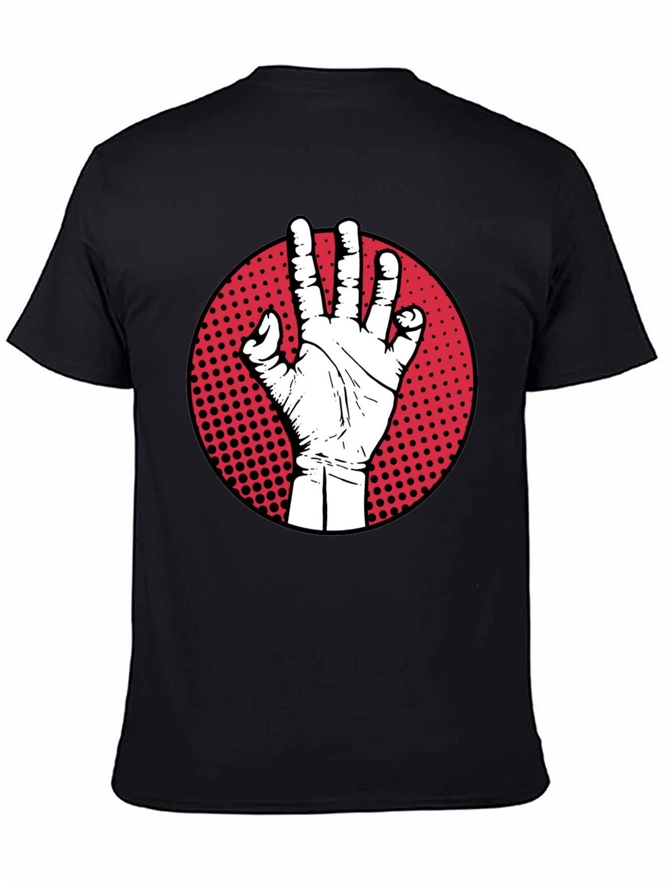 Hand Gesture Graphic Tee - Modern Casual Shirt