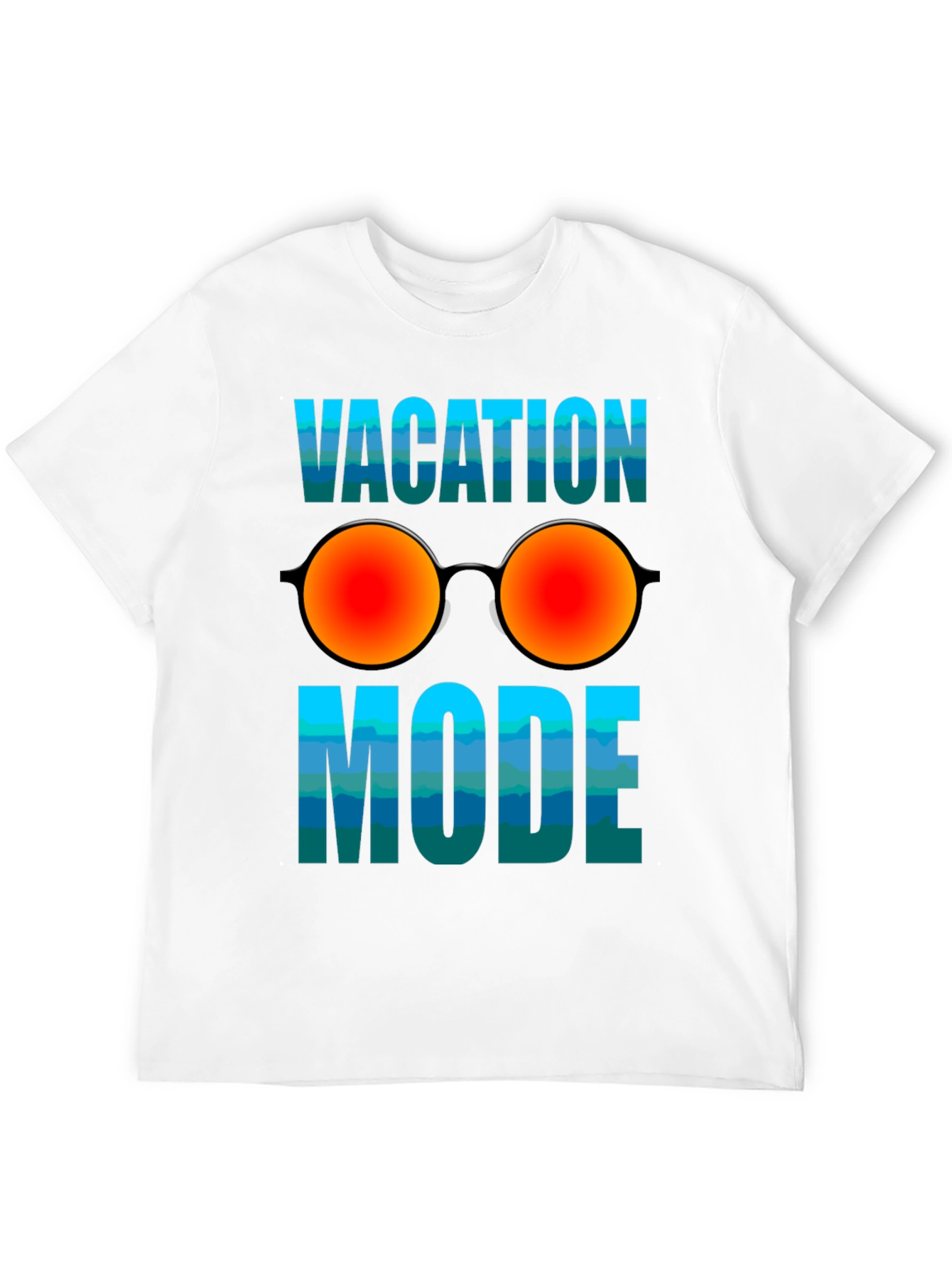 Vacation Mode T-Shirt with Sunglasses Graphic - Relaxed Fit