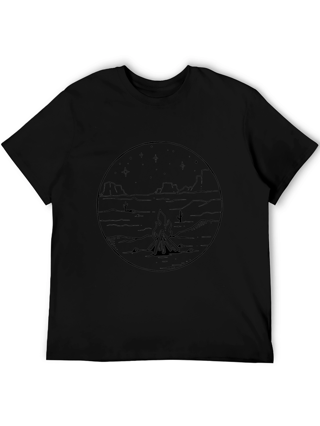 Desert Campfire Graphic Tee - Black