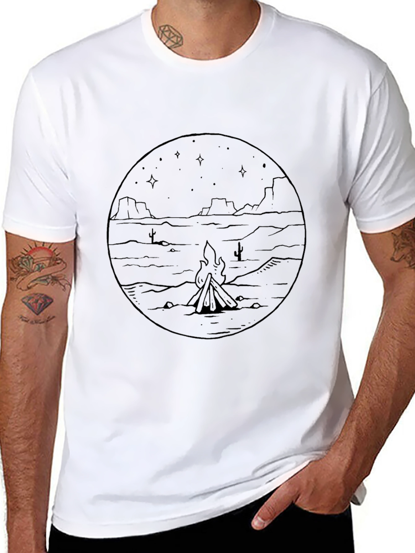 Desert Campfire Graphic Tee - Black