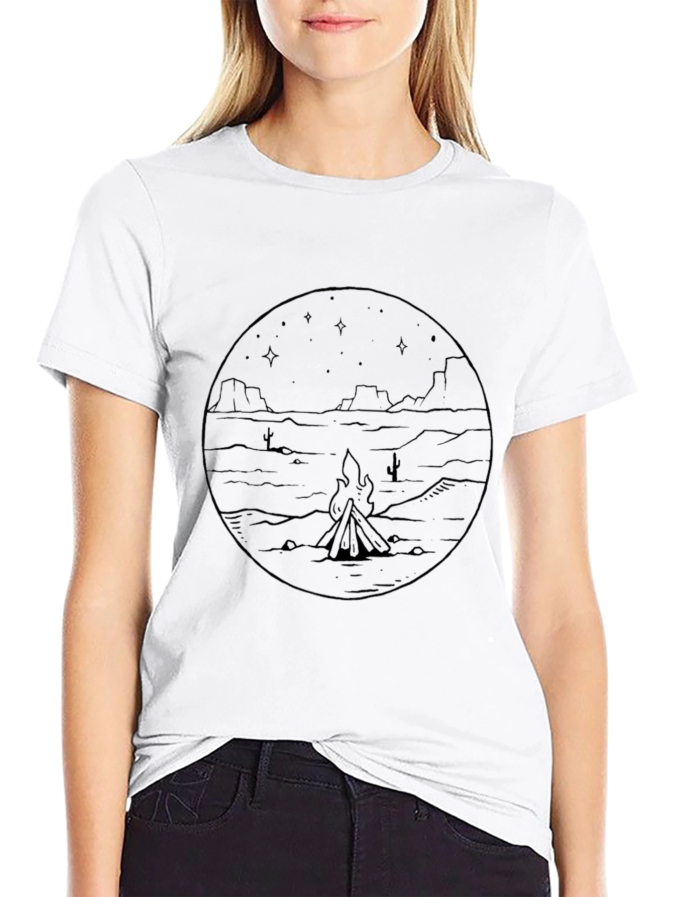 Desert Campfire Graphic Tee - Black