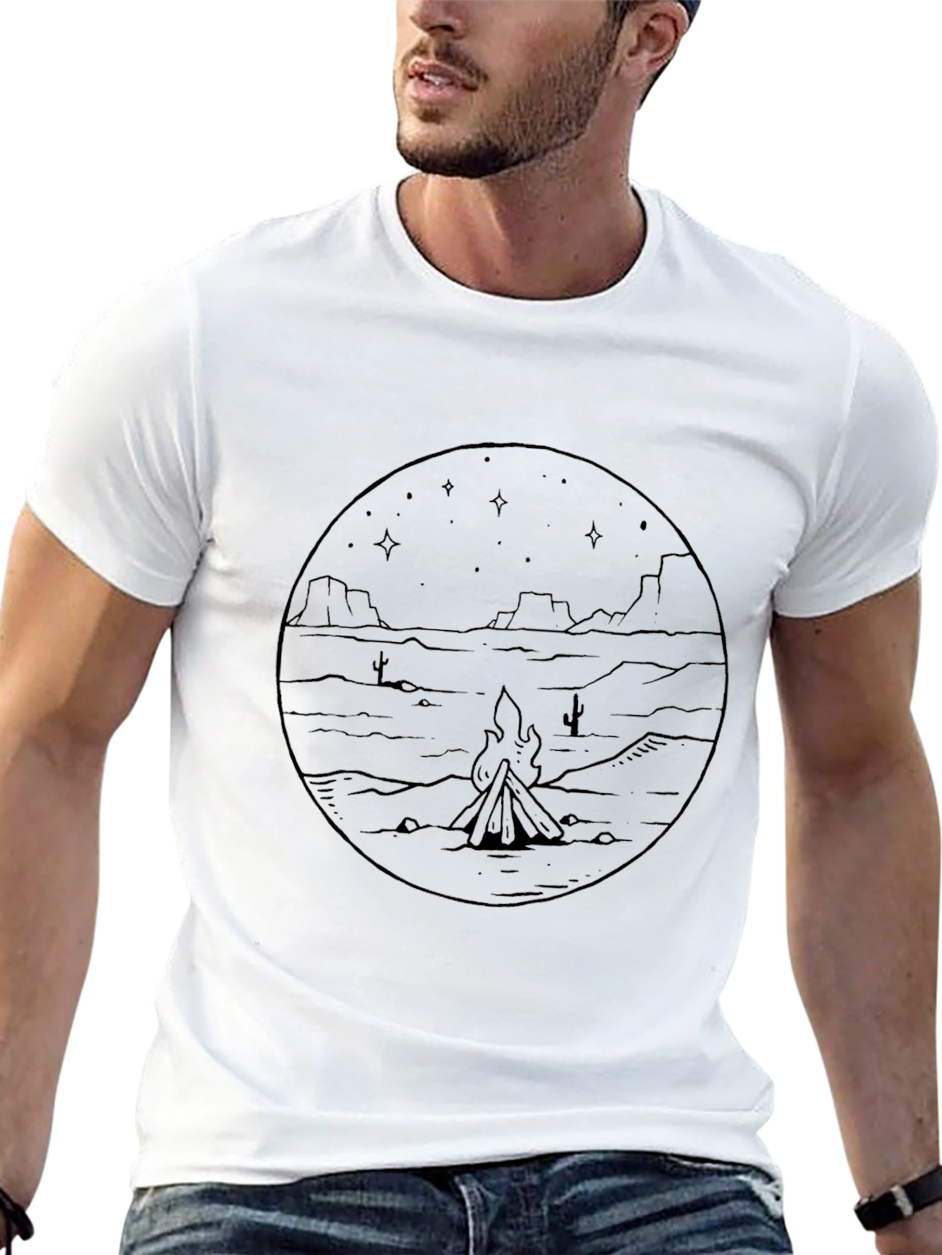 Desert Campfire Graphic Tee - Black