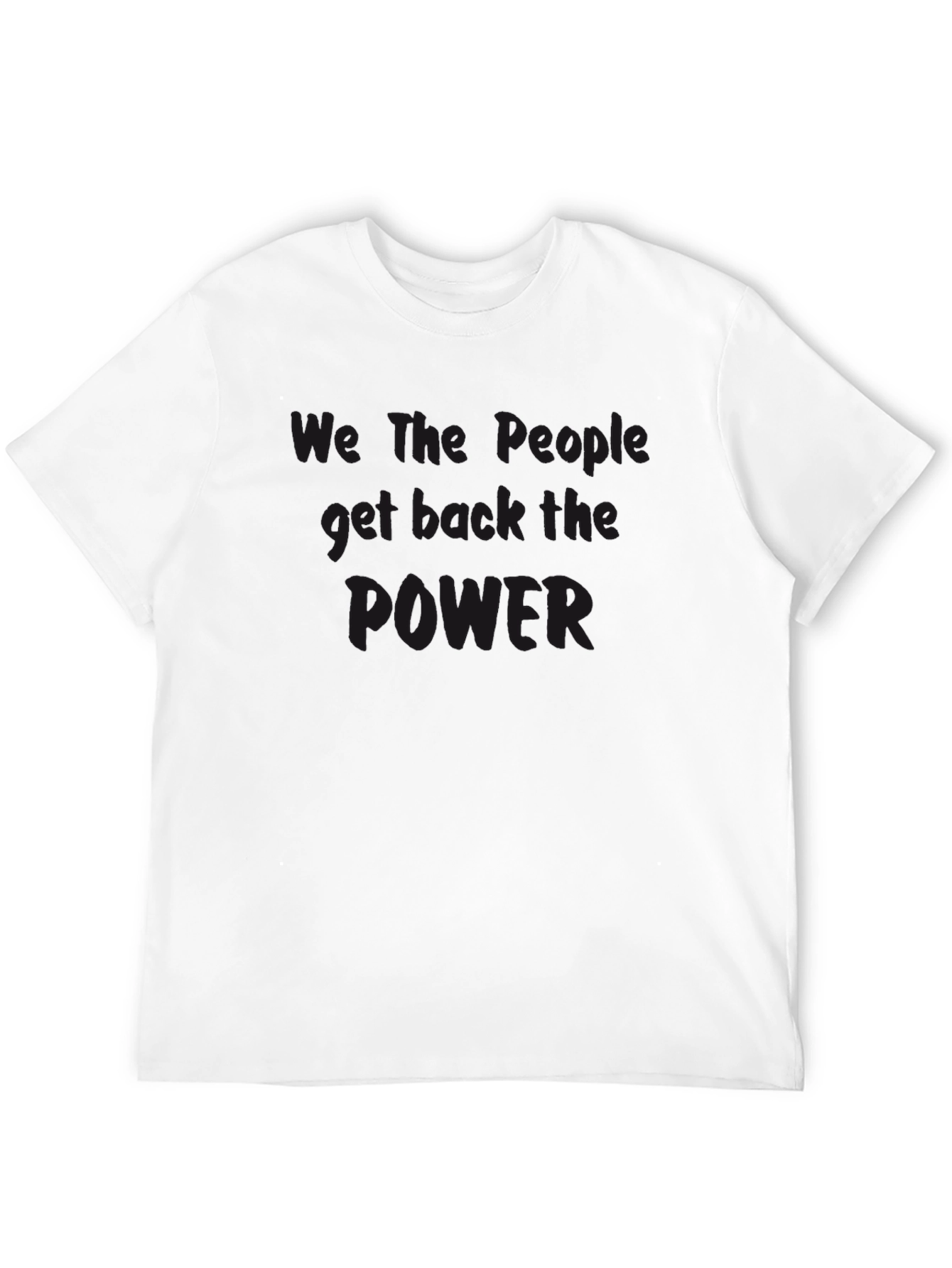 We The People T-Shirt - Black Cotton Graphic Tee