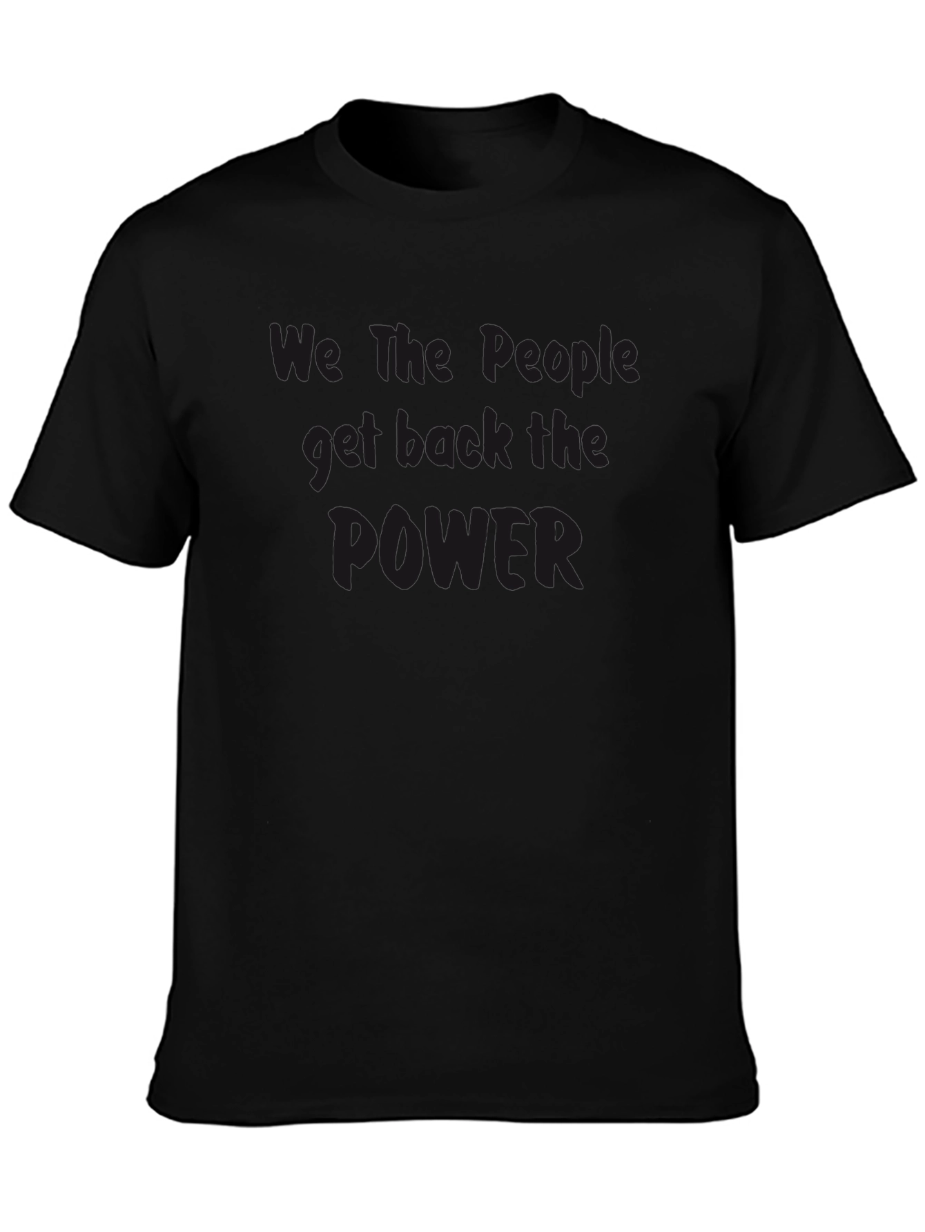 We The People T-Shirt - Black Cotton Graphic Tee