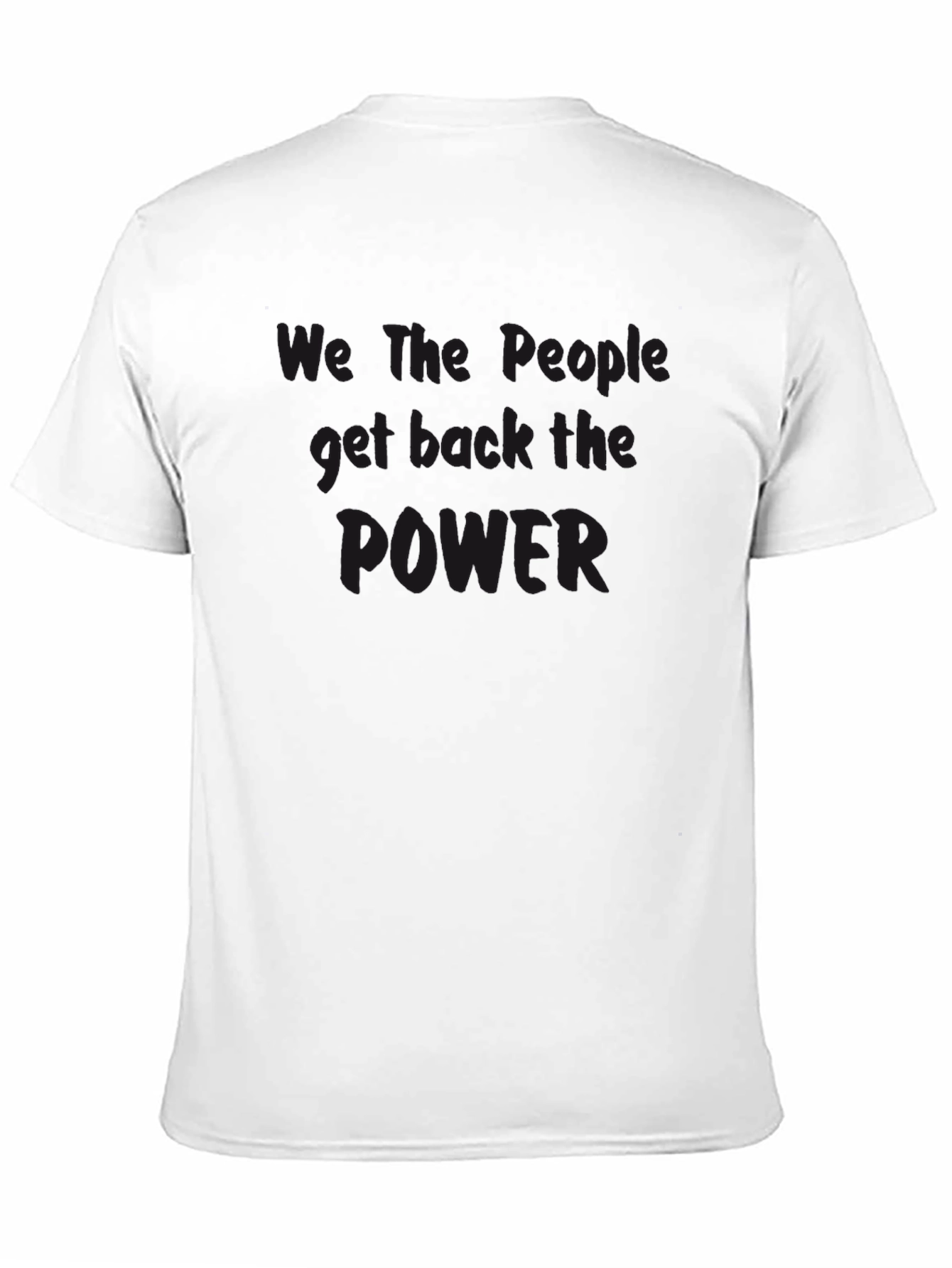 We The People T-Shirt - Black Cotton Graphic Tee