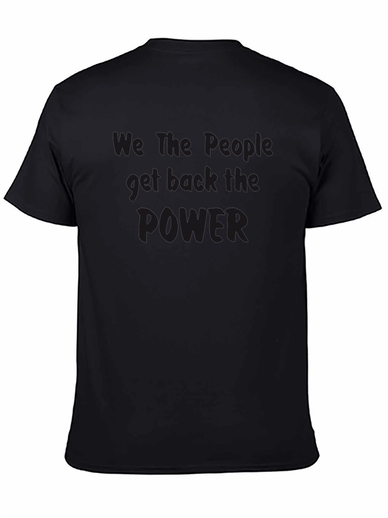 We The People T-Shirt - Black Cotton Graphic Tee
