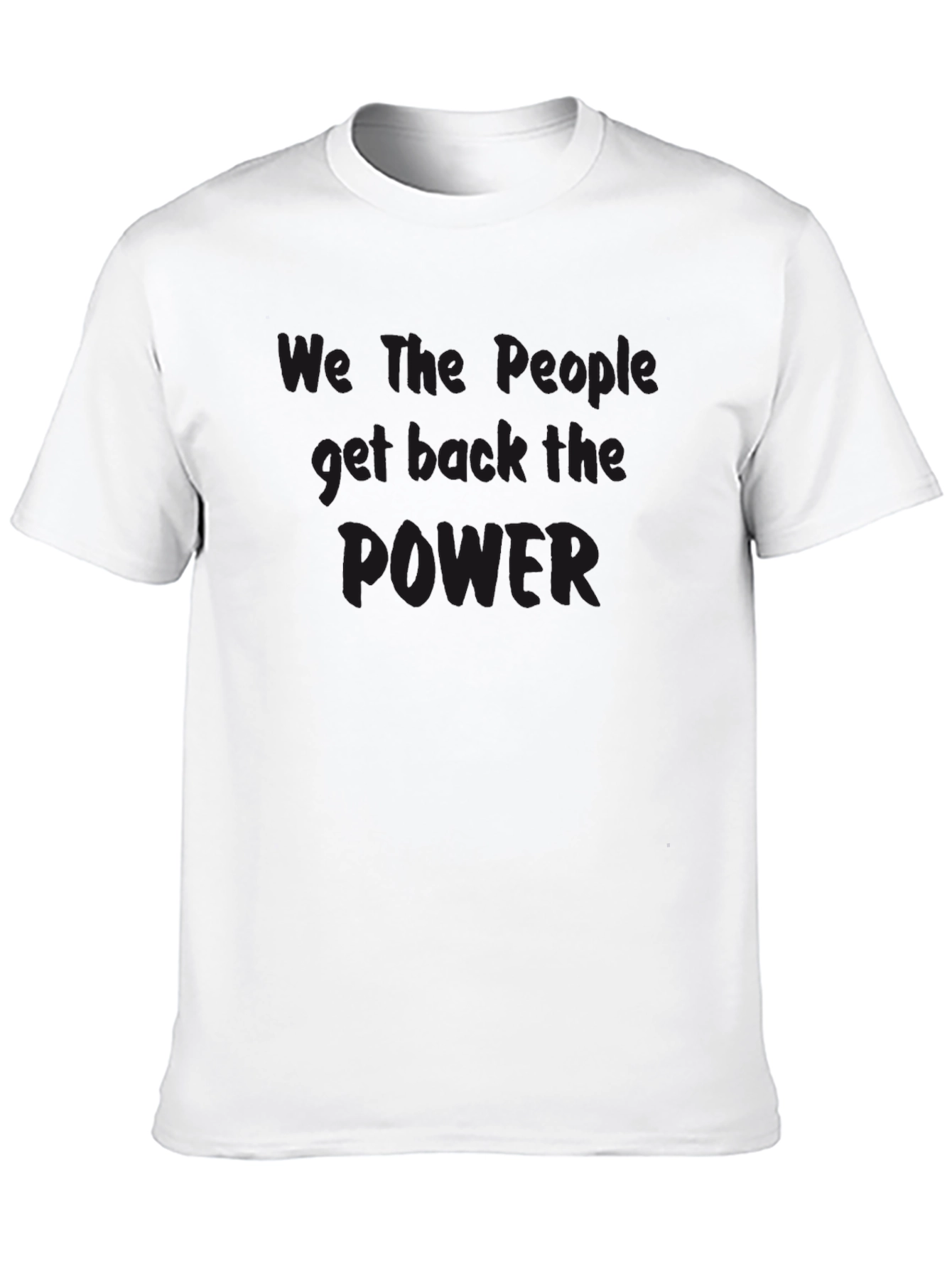 We The People T-Shirt - Black Cotton Graphic Tee