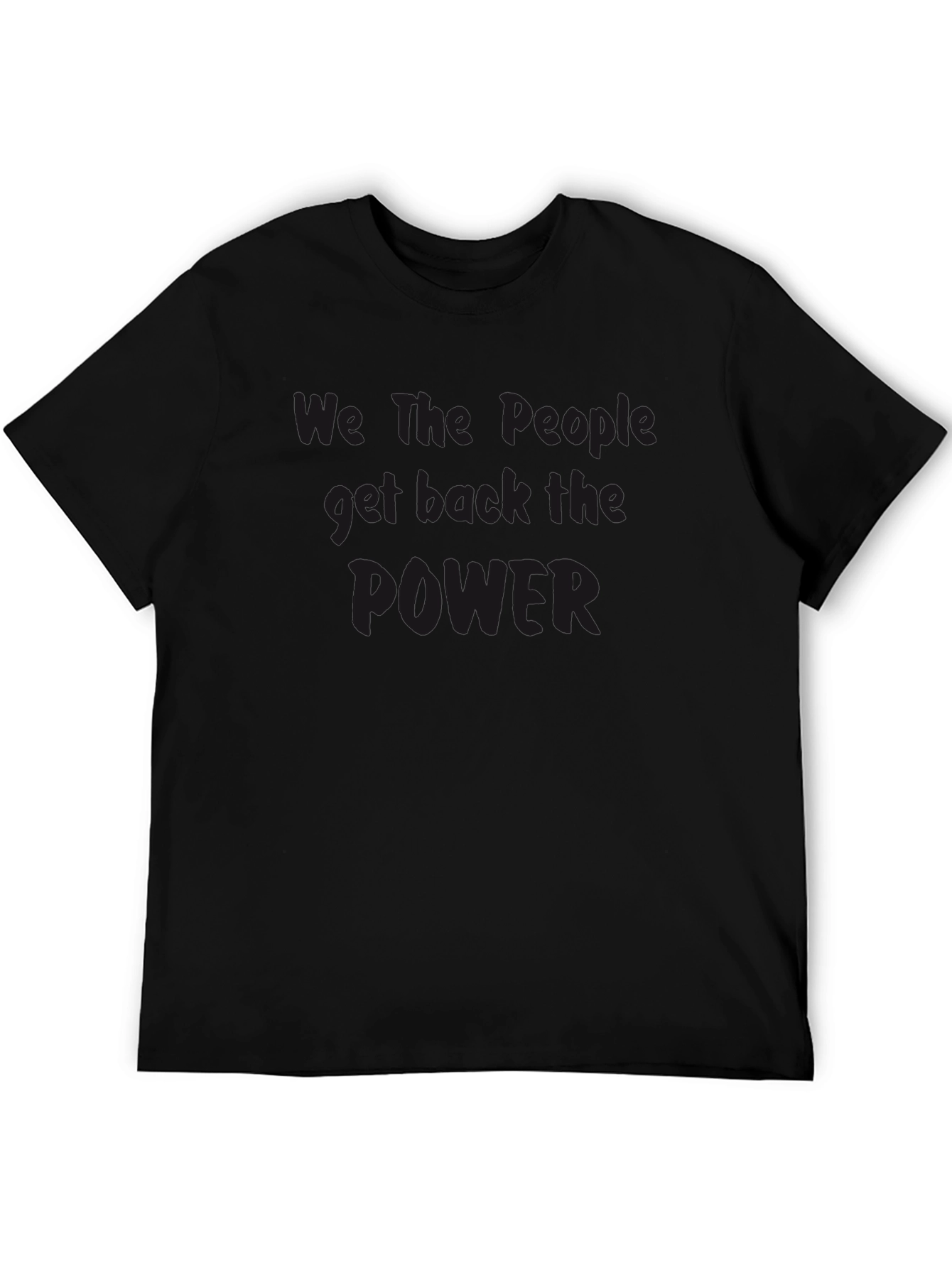 We The People T-Shirt - Black Cotton Graphic Tee