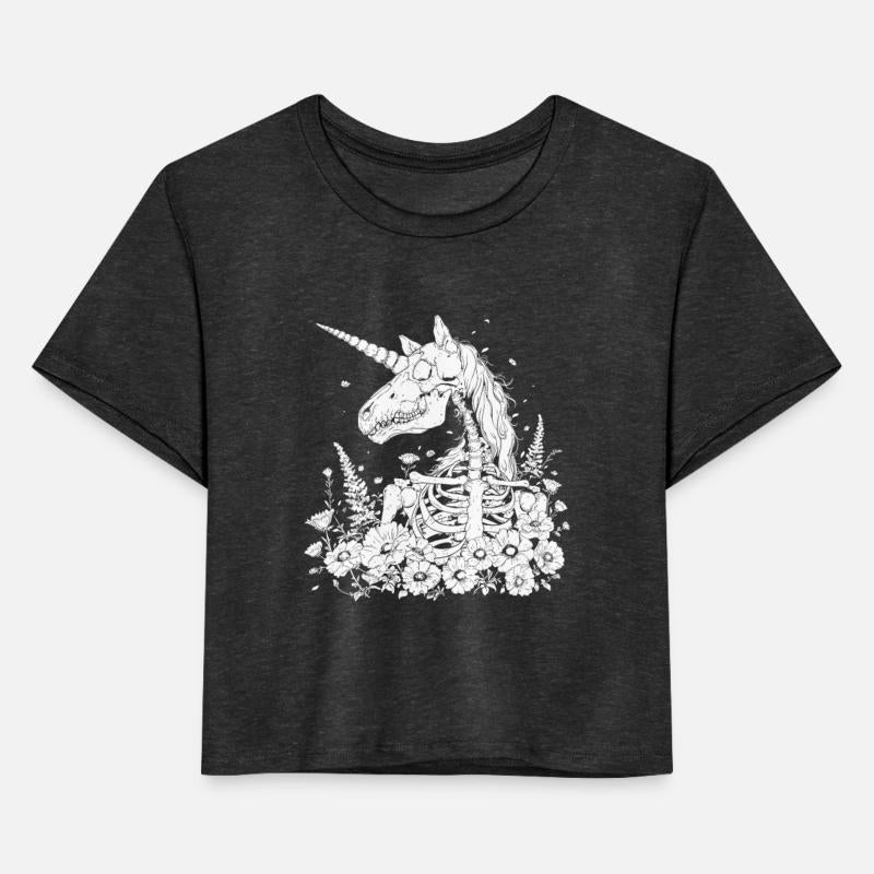 Unicorn Floral Skeleton Flower Animal