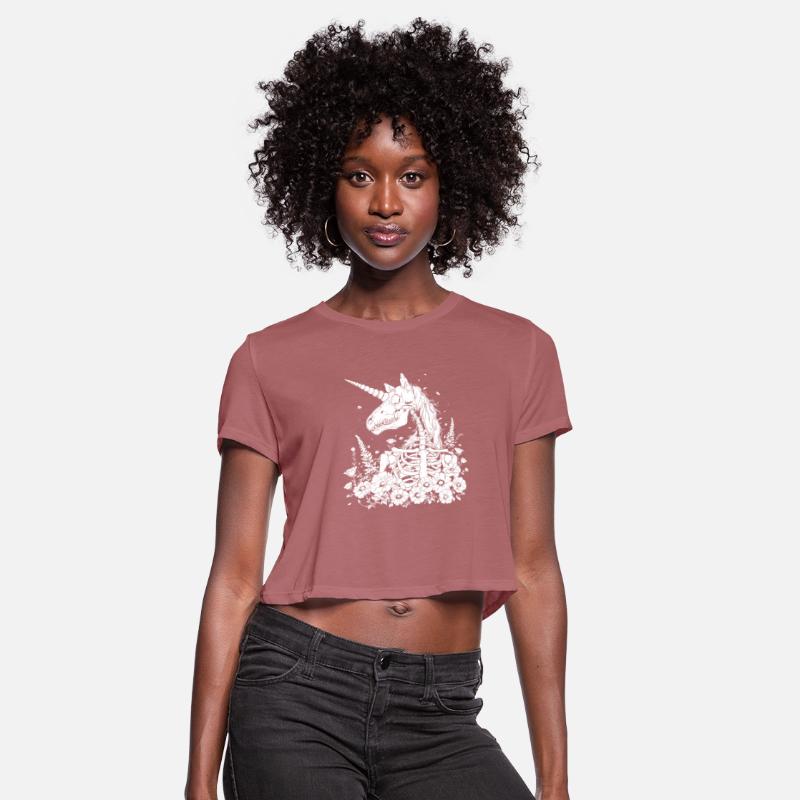 Unicorn Floral Skeleton Flower Animal