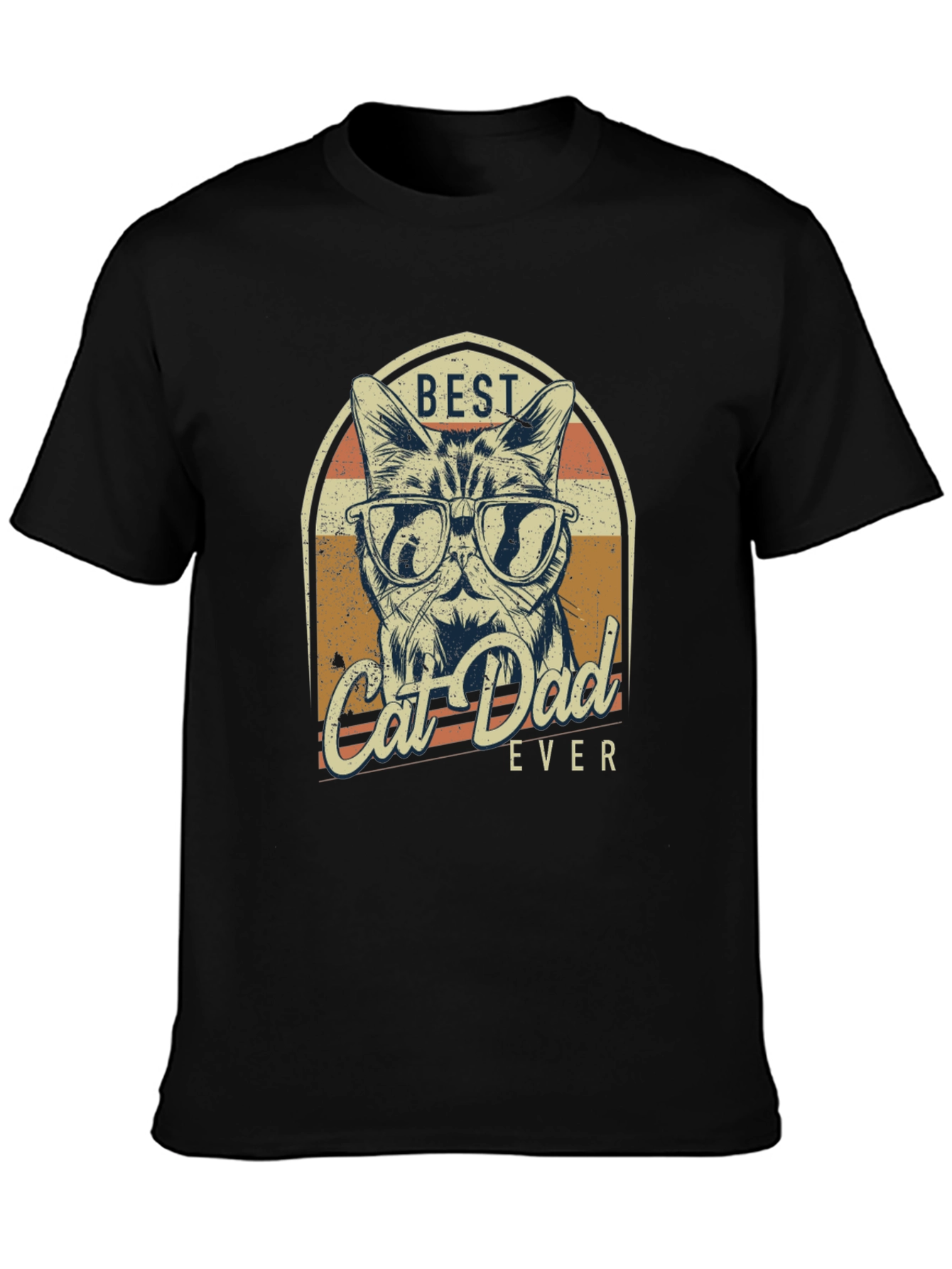 Best Cat Dad Ever Graphic T-Shirt