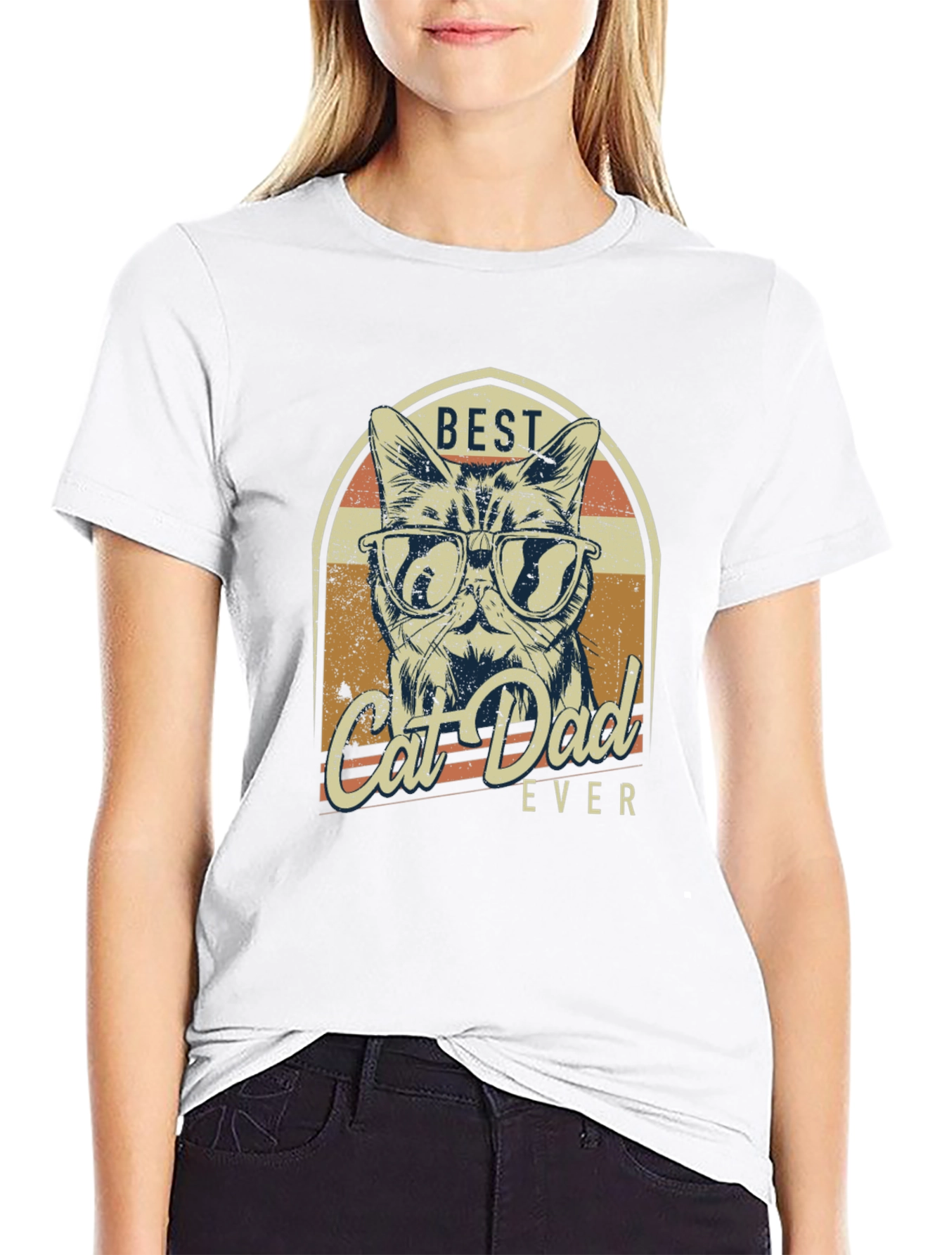 Best Cat Dad Ever Graphic T-Shirt