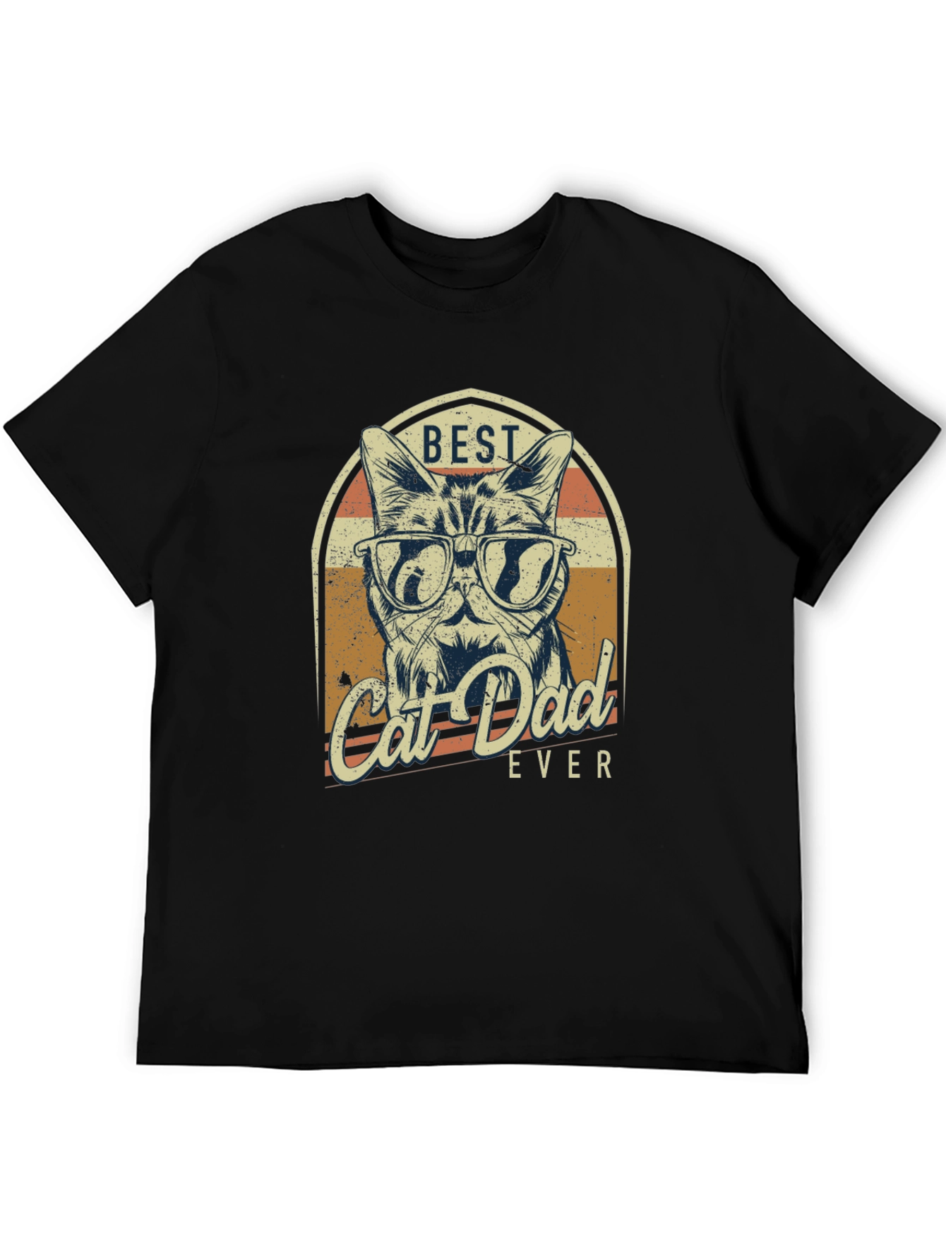 Best Cat Dad Ever Graphic T-Shirt
