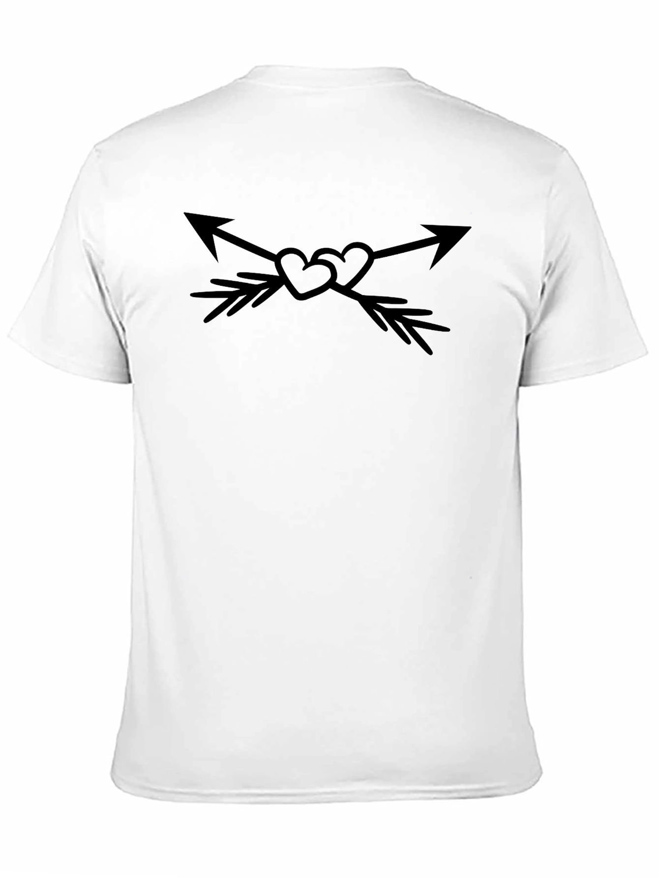 Arrow Heart Graphic Tee - Stylish Black T-Shirt