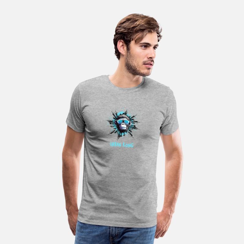 Urban Beast–Blue & Black Grunge Monkey Street-wear