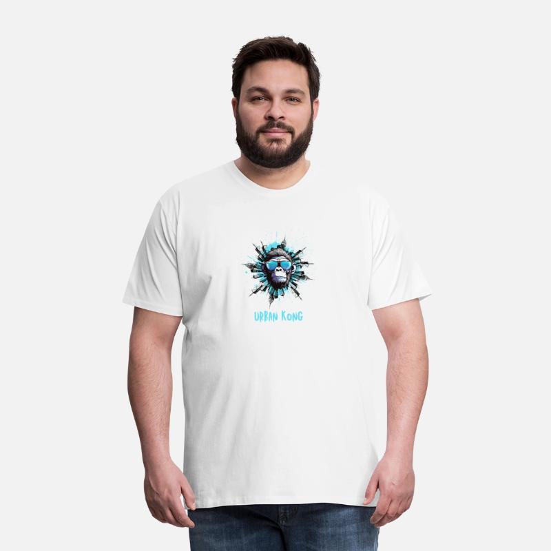 Urban Beast–Blue & Black Grunge Monkey Street-wear