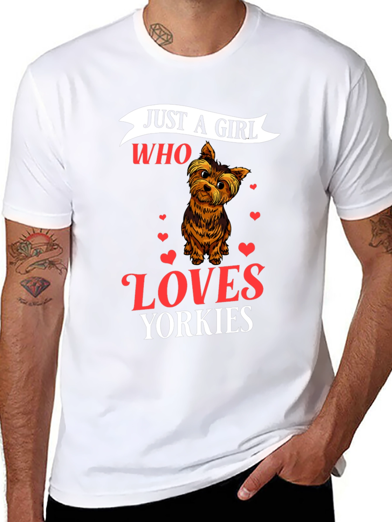 Just a Girl Who Loves Yorkies T-Shirt