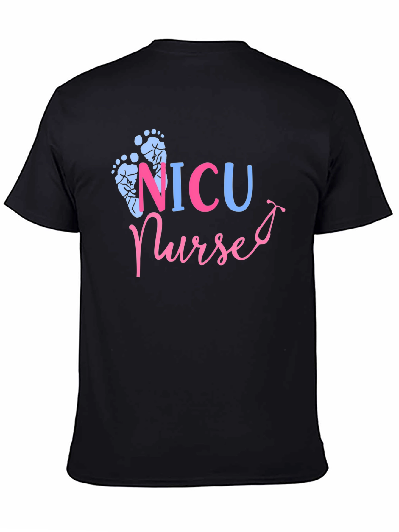 NICU Nurse T-Shirt: Footprint Design