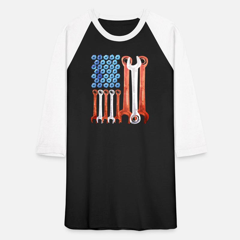 USA Red White Blue American Flag Mechanic
