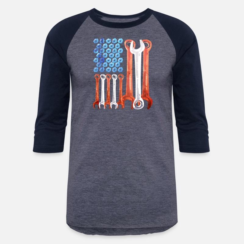 USA Red White Blue American Flag Mechanic