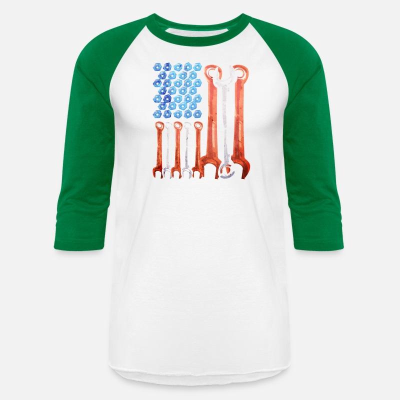 USA Red White Blue American Flag Mechanic