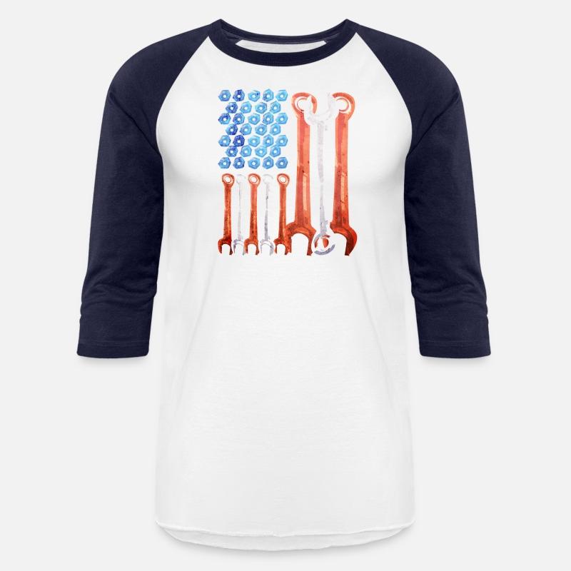 USA Red White Blue American Flag Mechanic