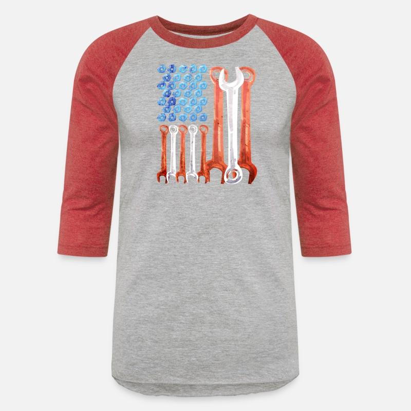 USA Red White Blue American Flag Mechanic