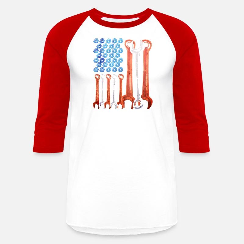USA Red White Blue American Flag Mechanic