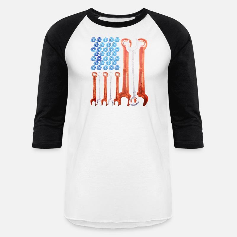 USA Red White Blue American Flag Mechanic