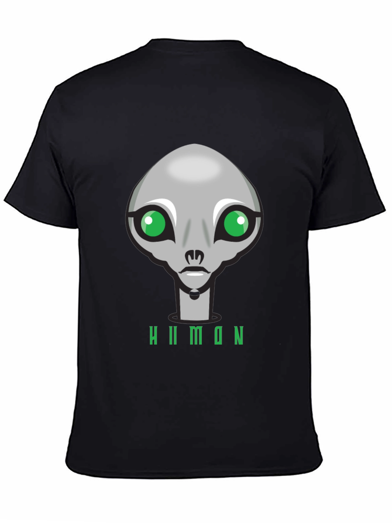 Alien Graphic T-Shirt - Human Design Black Cotton