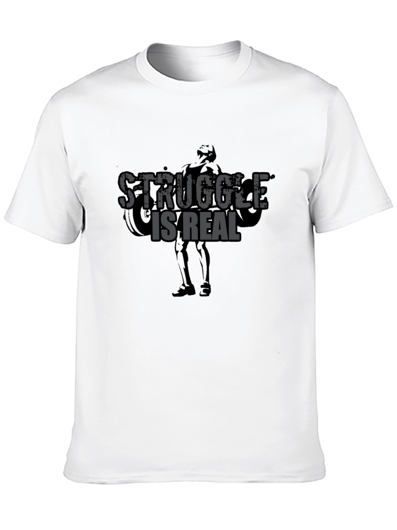 Struggle Is Real Gym T-Shirt - Black