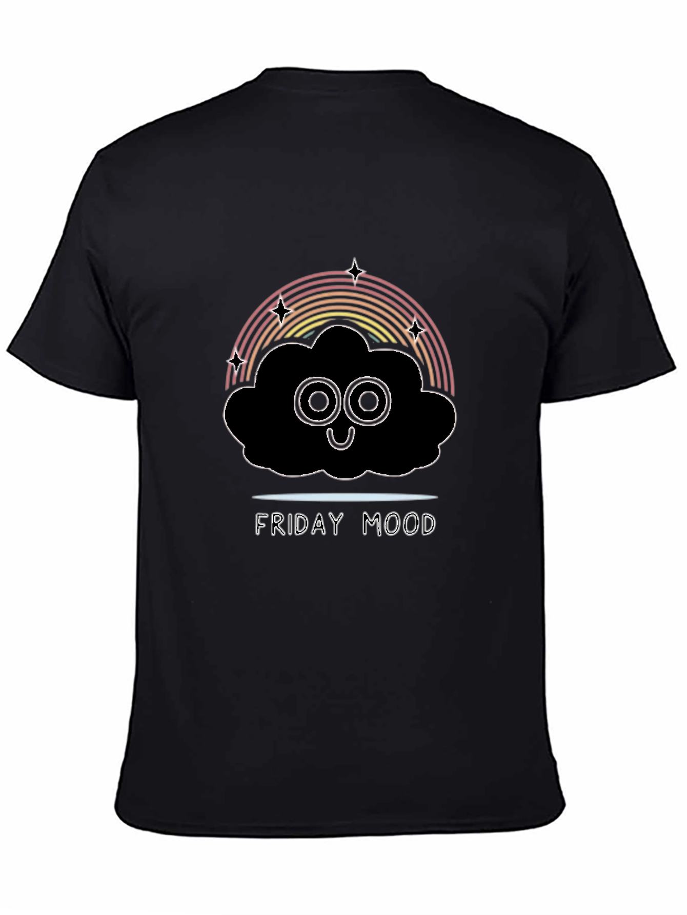Friday Mood Graphic Tee - Black T-Shirt