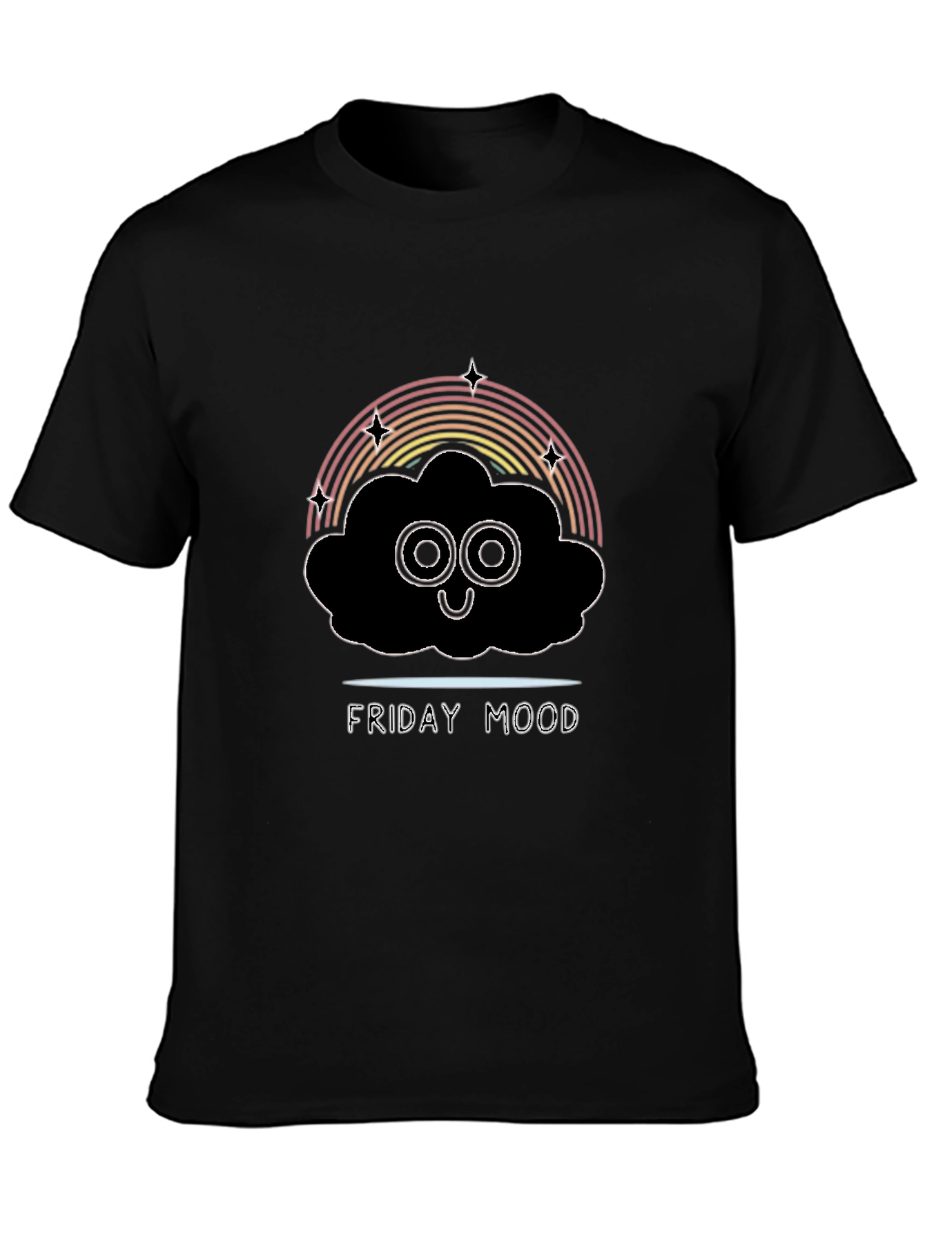 Friday Mood Graphic Tee - Black T-Shirt