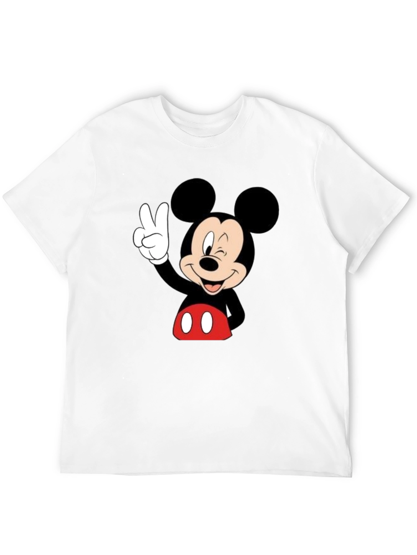 Mickey Mouse Peace Sign Black T-Shirt