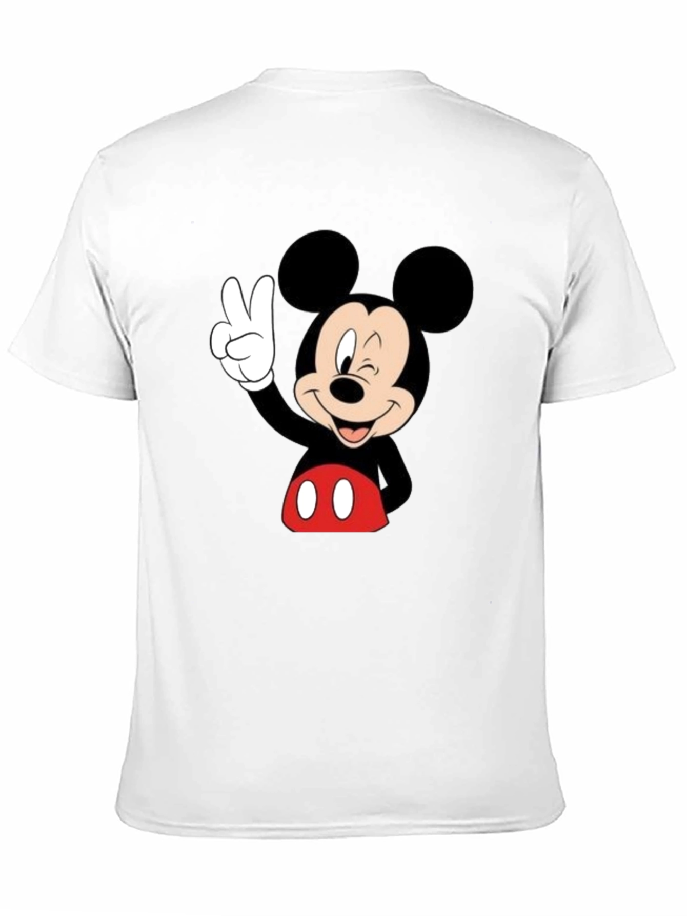 Mickey Mouse Peace Sign Black T-Shirt