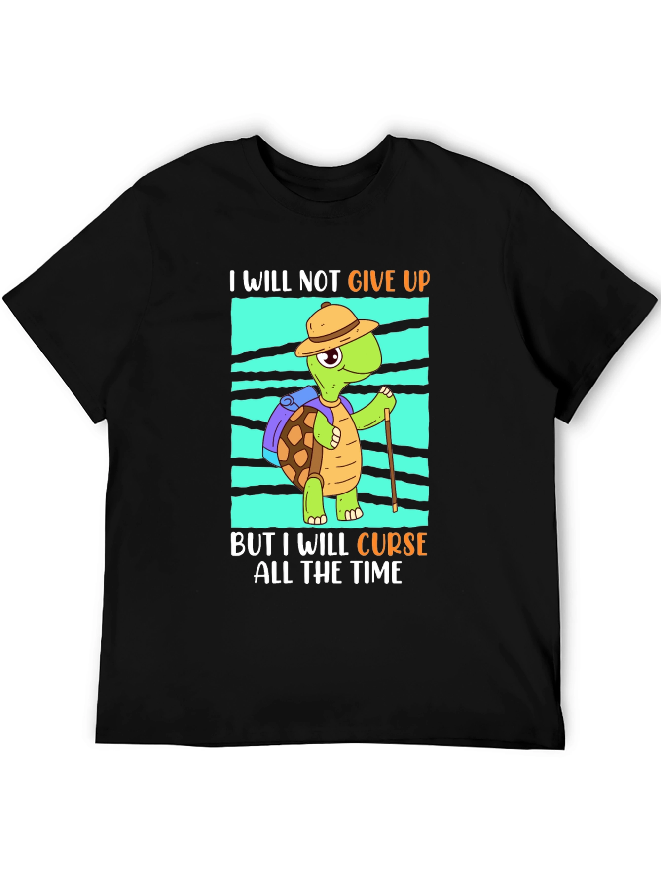 Funny Turtle Hiking T-Shirt: I Will Curse