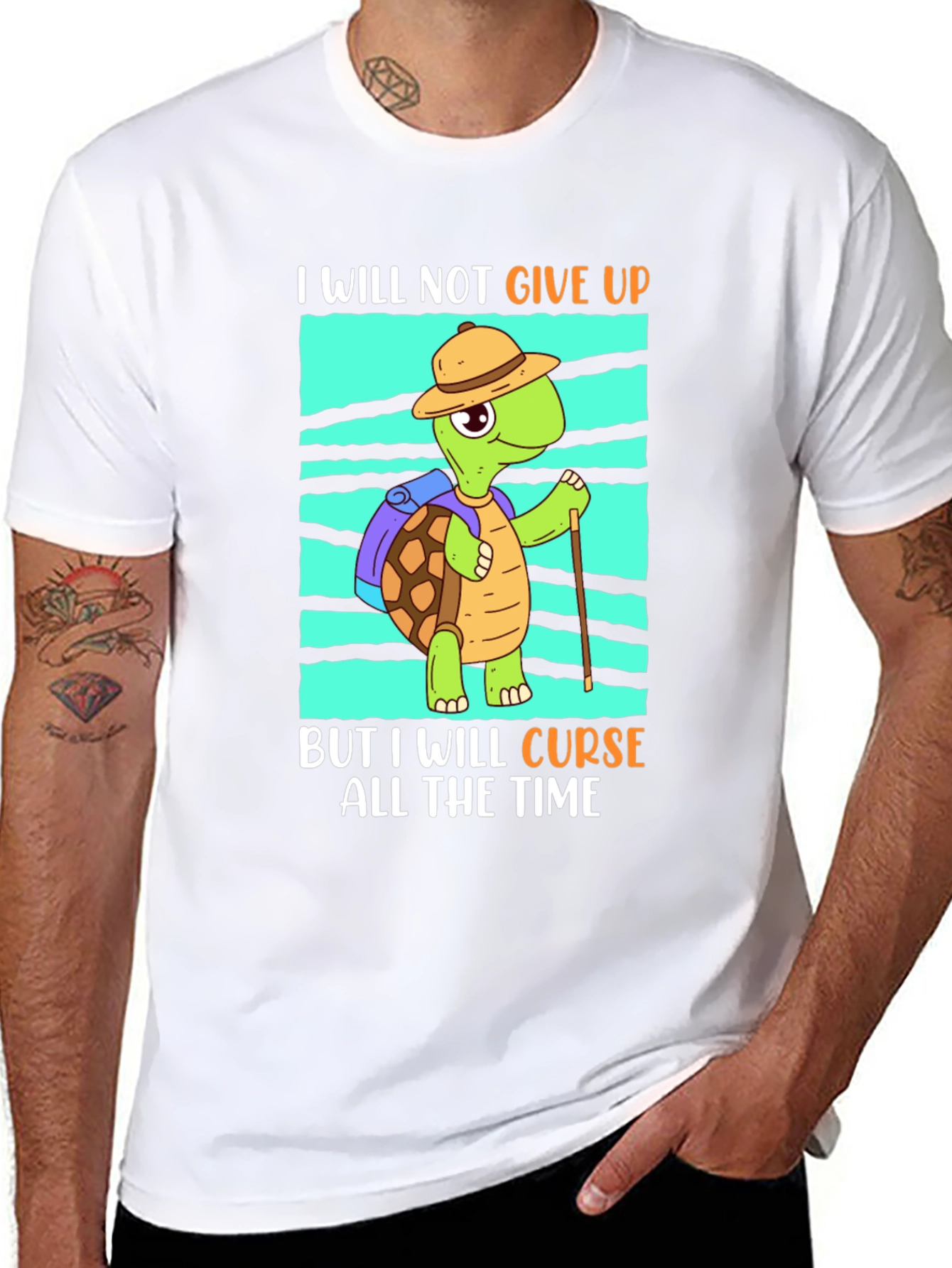 Funny Turtle Hiking T-Shirt: I Will Curse