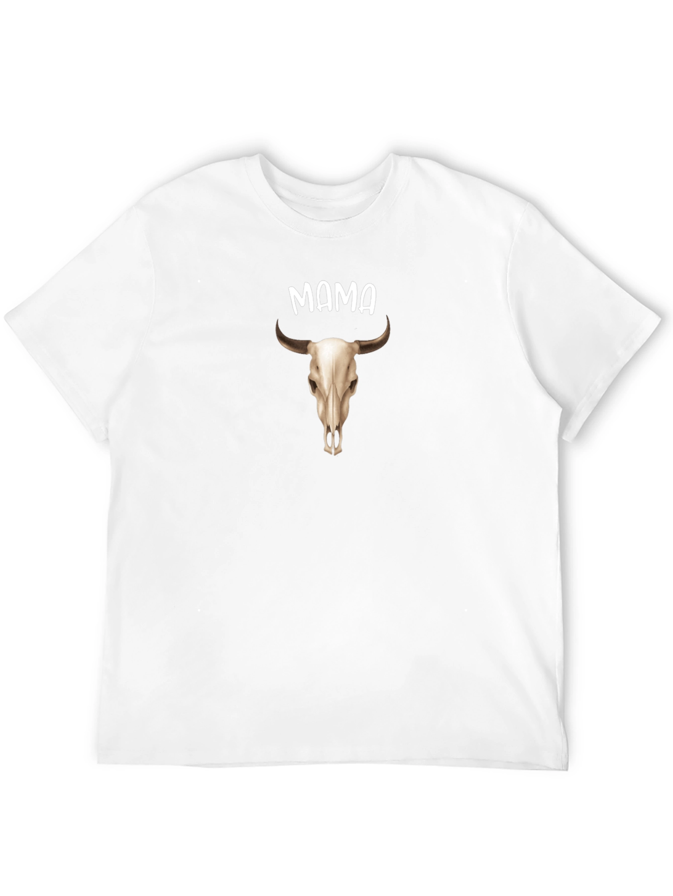 Mama Bull Skull Graphic Tee - Western Style