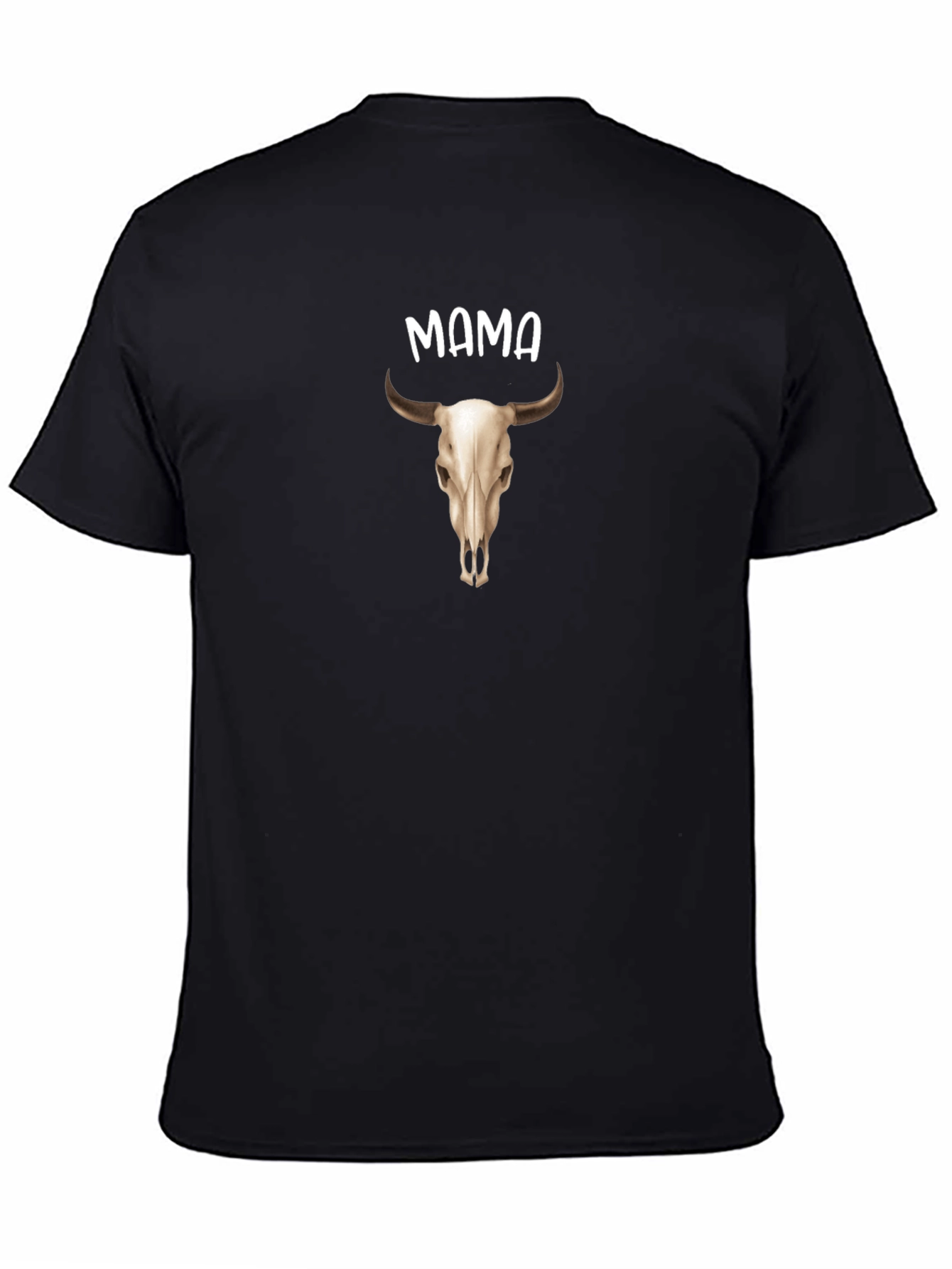 Mama Bull Skull Graphic Tee - Western Style