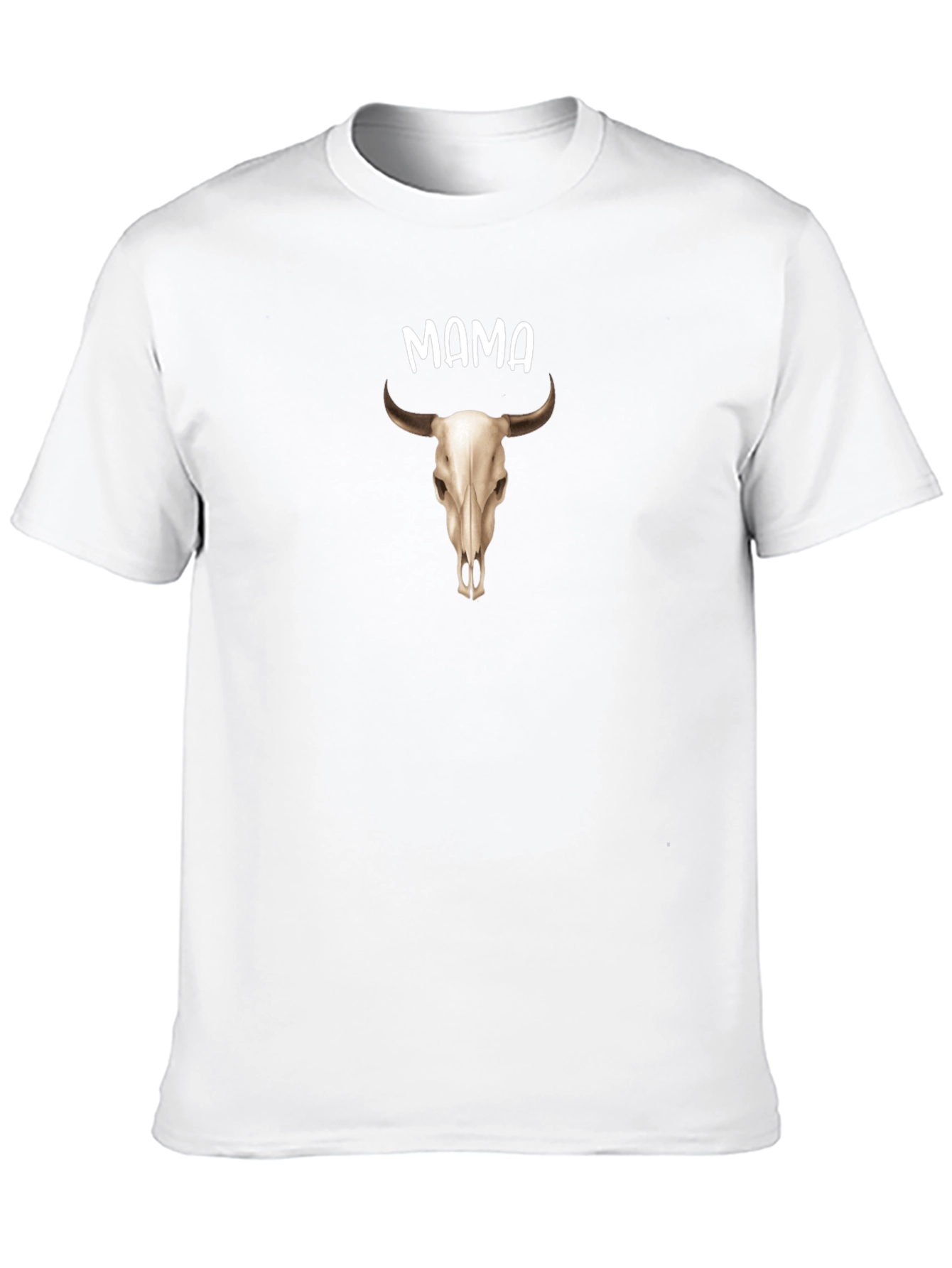 Mama Bull Skull Graphic Tee - Western Style