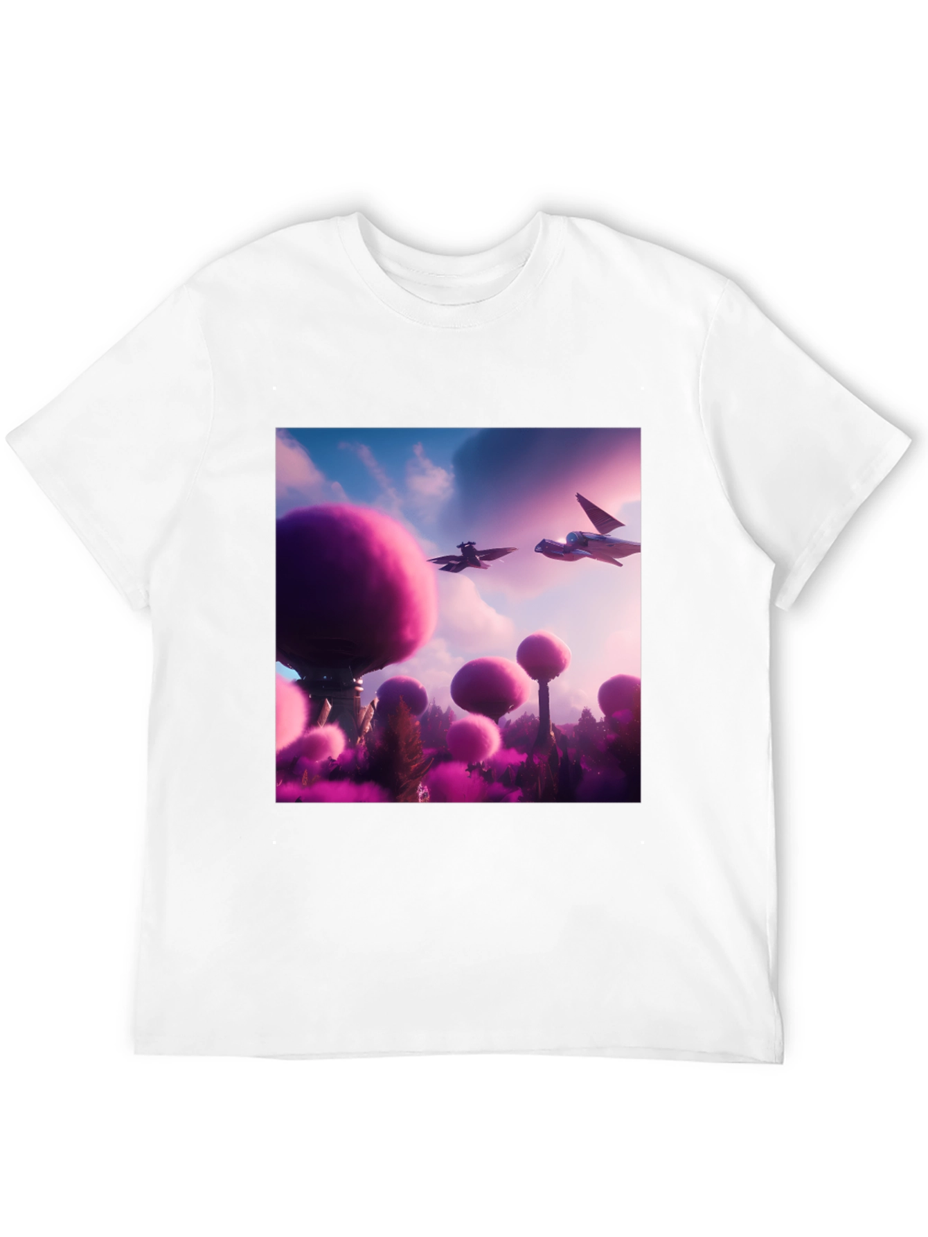 Sci-Fi Landscape Black T-Shirt