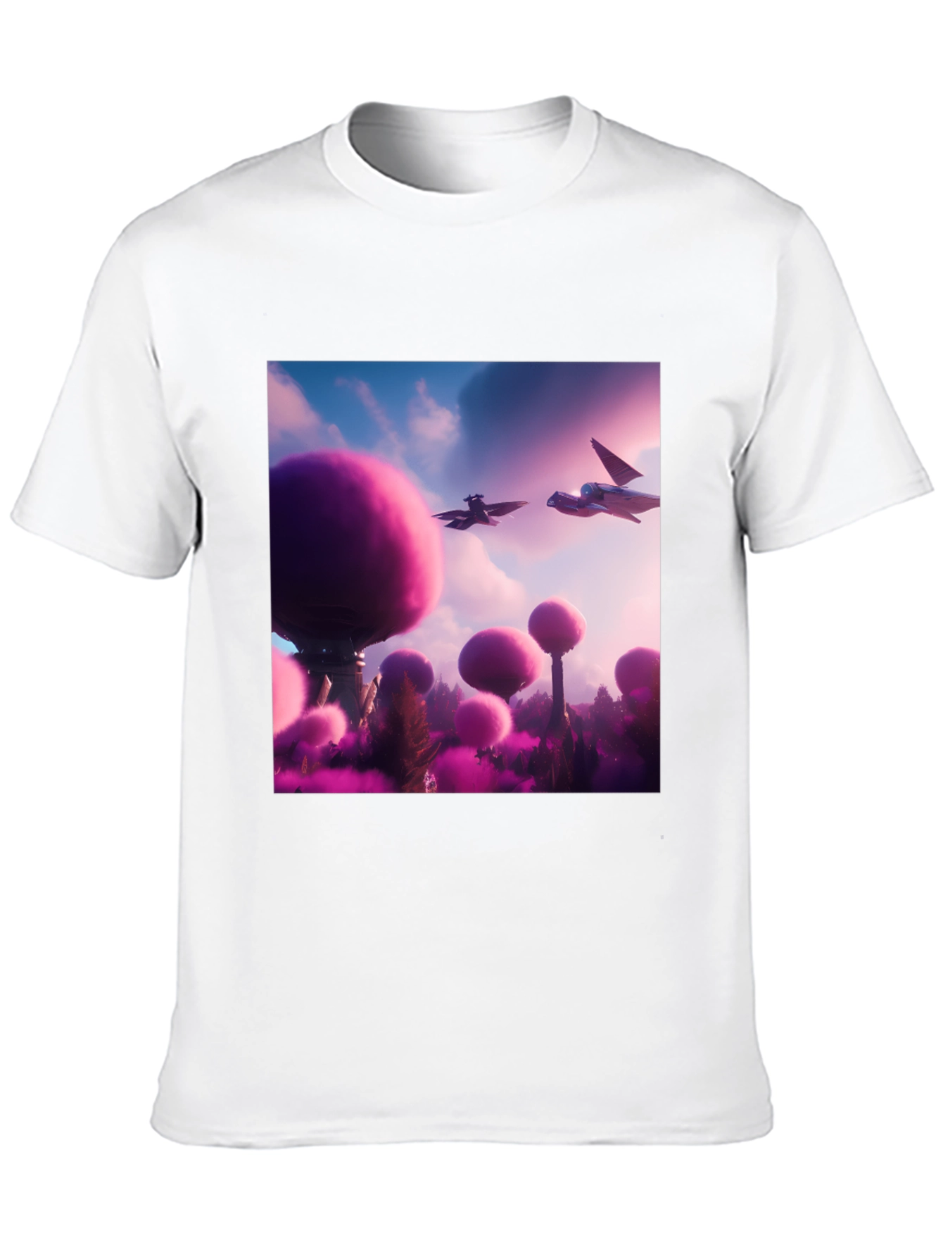 Sci-Fi Landscape Black T-Shirt