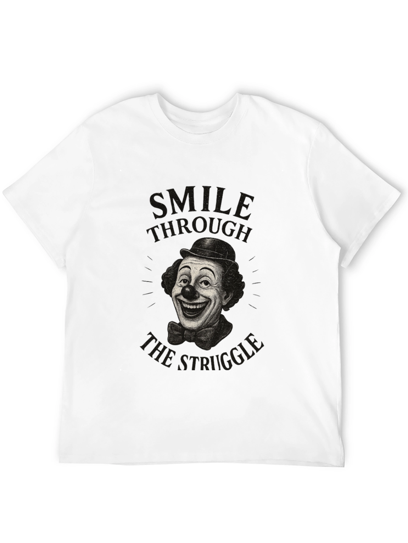 Smile Through the Struggle Clown Graphic Tee