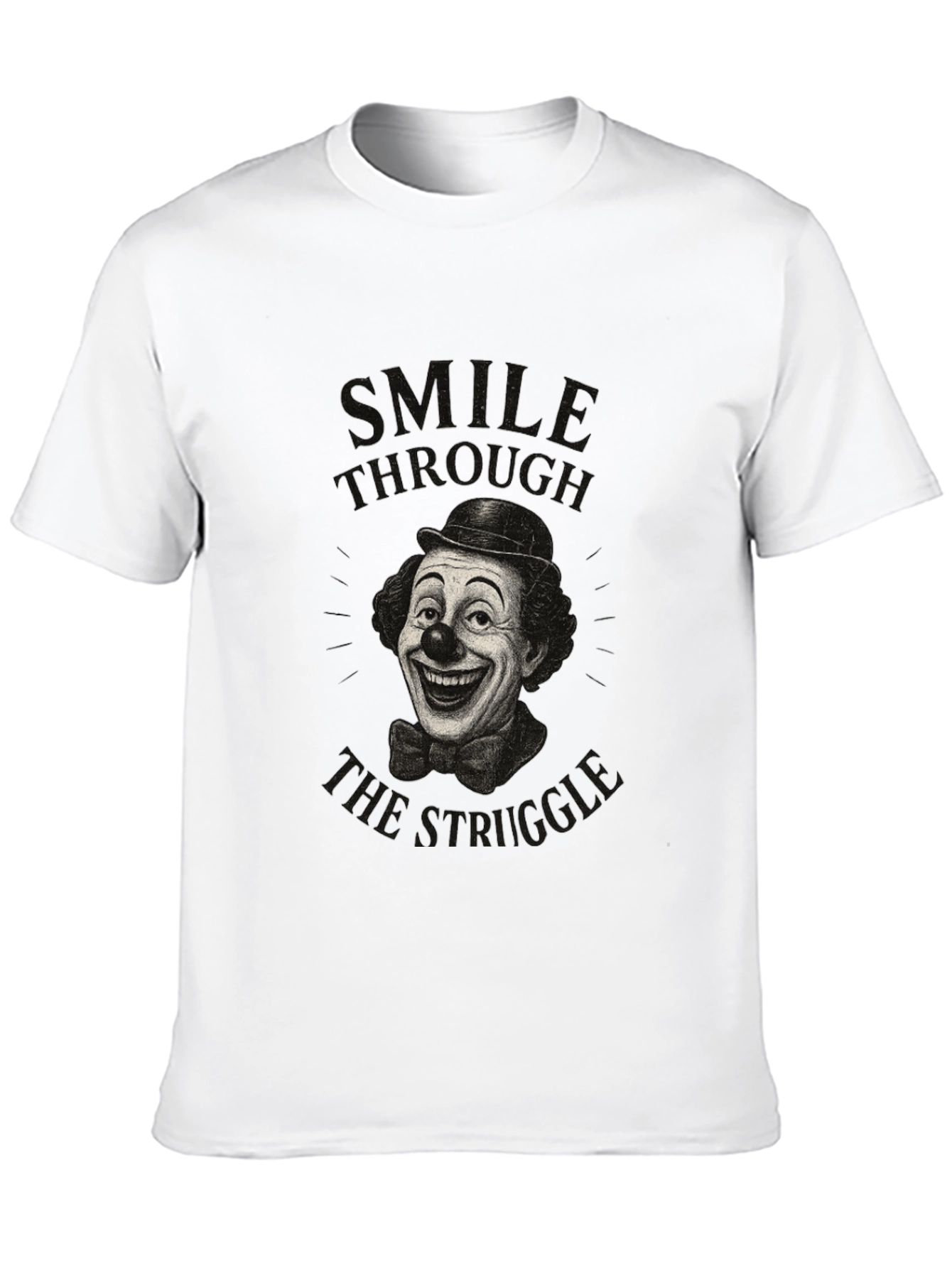 Smile Through the Struggle Clown Graphic Tee