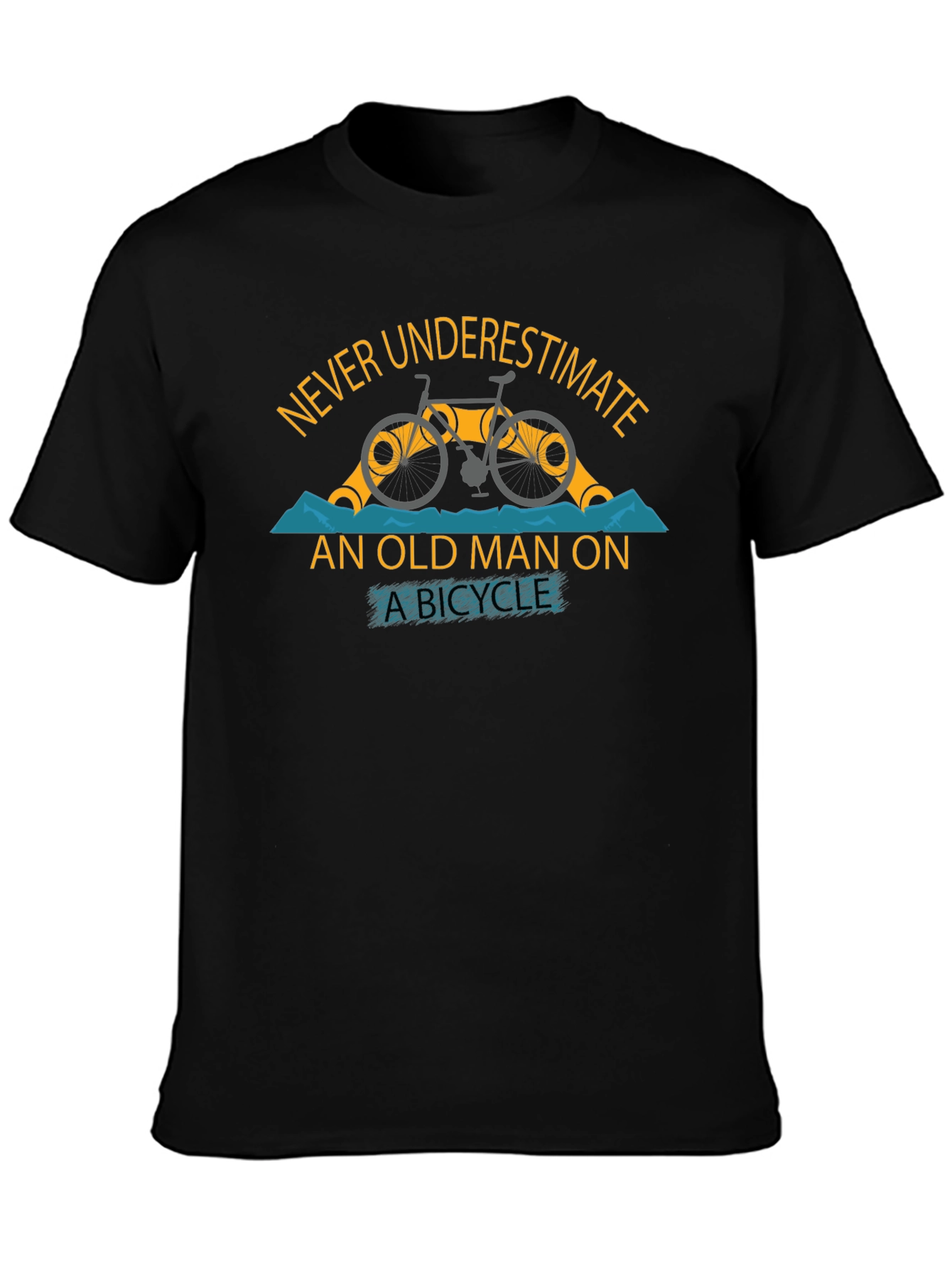 Never Underestimate Old Man on a Bicycle T-Shirt