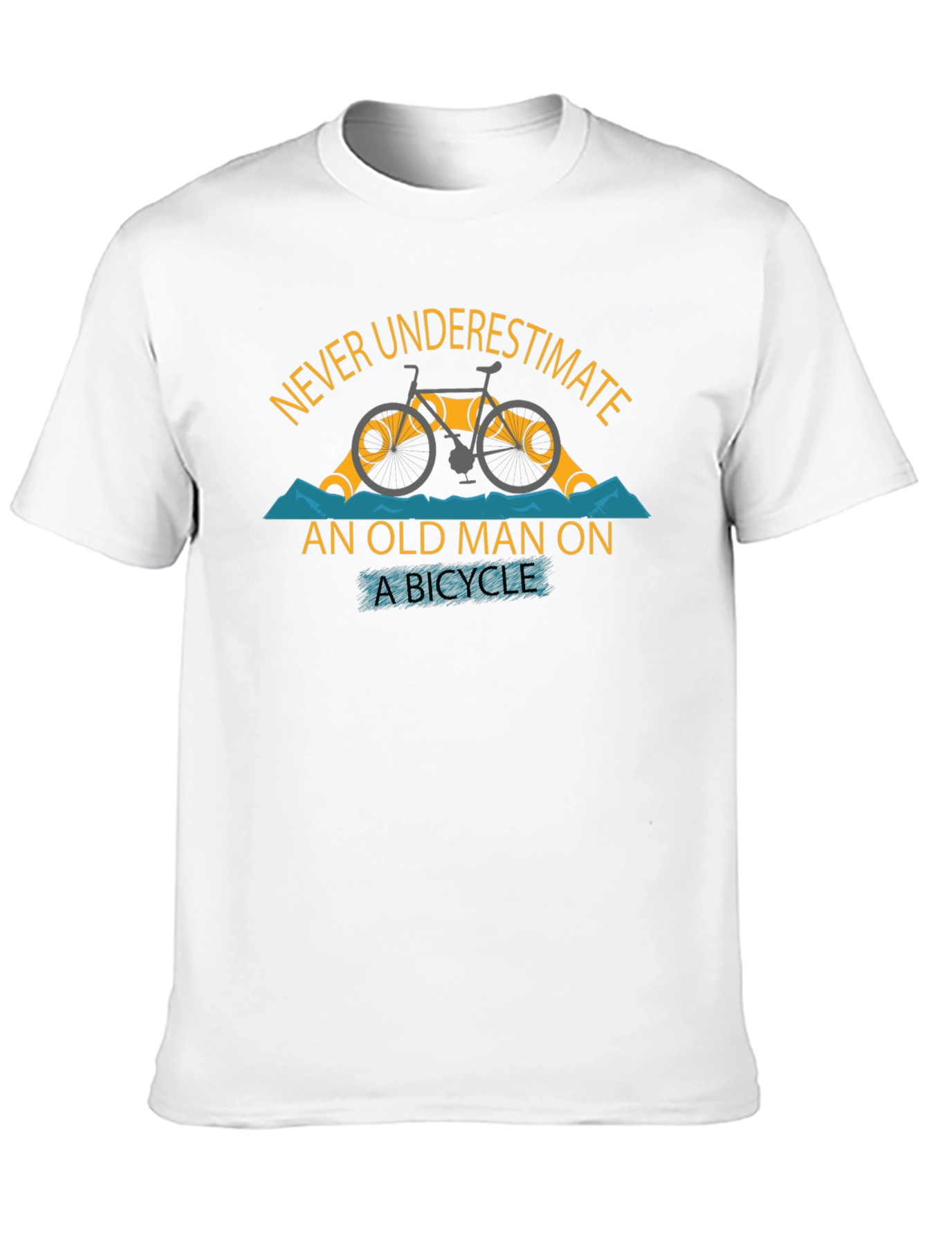 Never Underestimate Old Man on a Bicycle T-Shirt