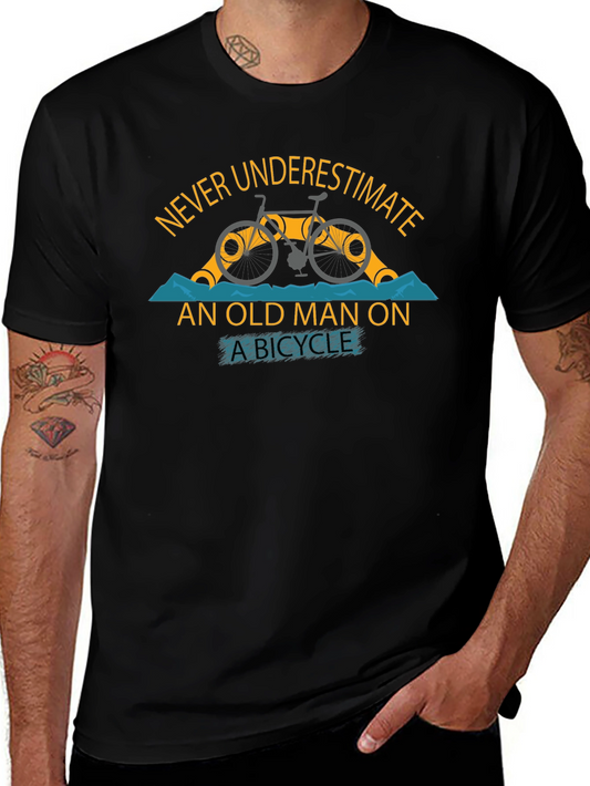 Never Underestimate Old Man on a Bicycle T-Shirt